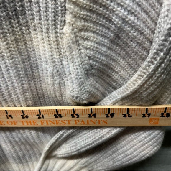 GAP Oversized Chunky Knit Turtleneck Sweater Women's XL Striped Gray Ivory - Picture 6 of 10
